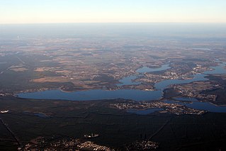 Luftbild Schwielowsee Caputh Werder-Havel Glindower-See Halteverbot in Schwielowsee Caputh Werder-Havel Glindower-See